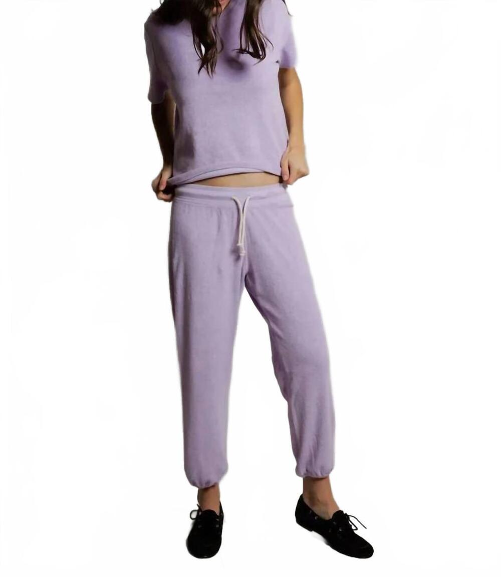 NEW PERFECTWHITETEE gogo loop terry jogger pants in ultraviolet